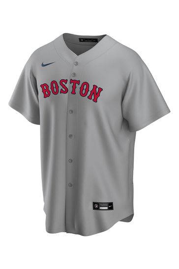 Buy Nike Grey Boston Red Sox Official Replica Road Jersey from the