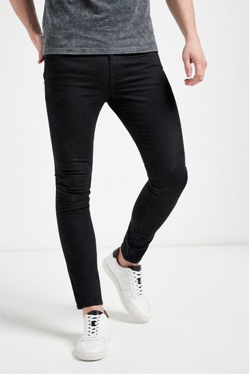 Solid Black Super Skinny Fit Ultimate Comfort Super Stretch Jeans