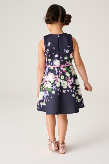 Ted baker navy floral dress on sale