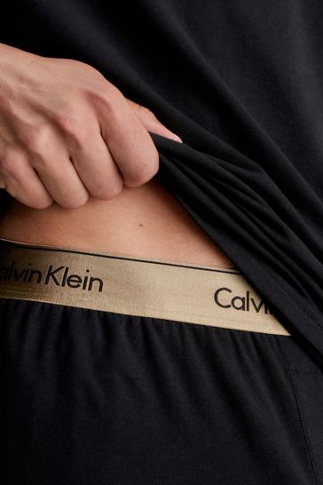Buy Calvin Klein Modern Cotton Holiday Lounge Black Jogger Set