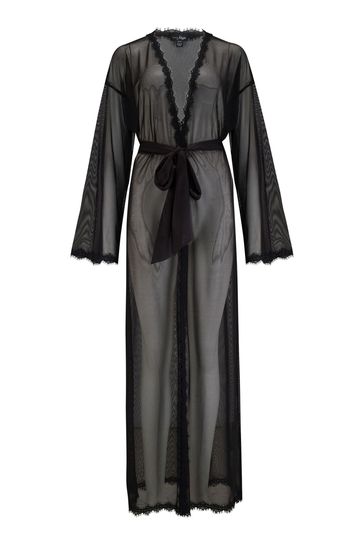 Black sheer sale lace maxi dress