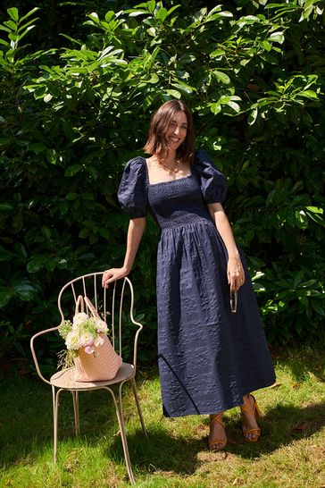 Buy Barbour Navy Macy Midi Dress from Next Australia