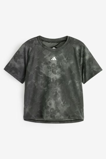 adidas Grey Train Essentials Tie Dye T-Shirt