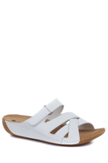 Buy Pavers White Ladies Touch Fasten Mules from Next Kuwait