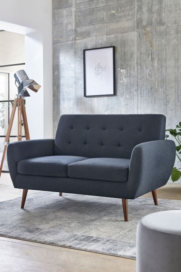 Petrol blue 2 seater sofa sale