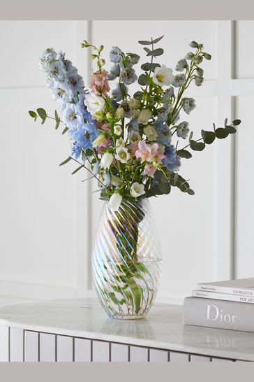 Lustre Twisted Glass Lustre Flower Vase