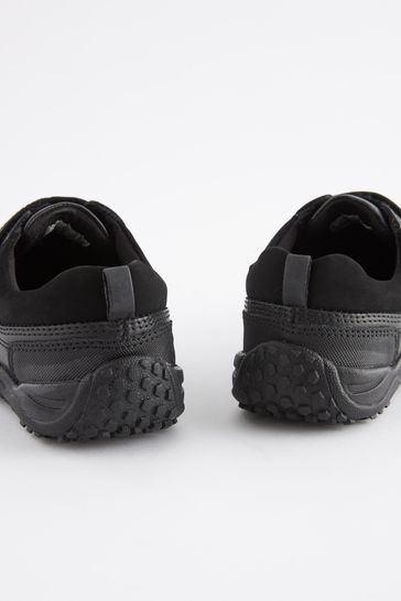 Buy Black Extra Wide Fit H School Leather Single Strap Shoes