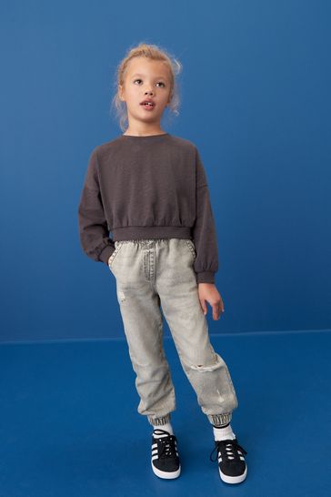 Grey denim new arrivals joggers