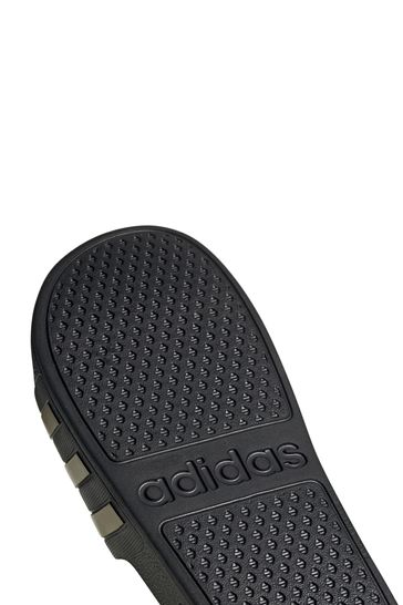 All black adidas sliders outlet