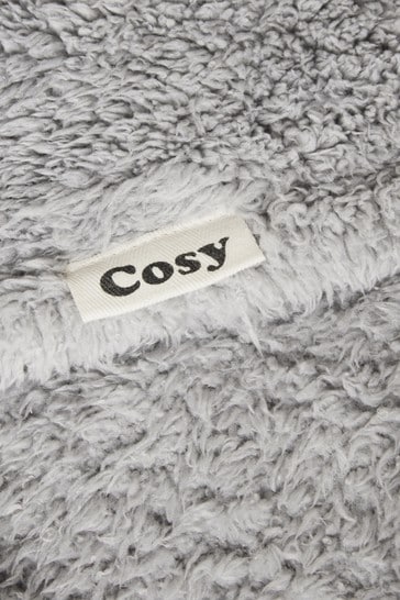 Silver grey fleece throw online