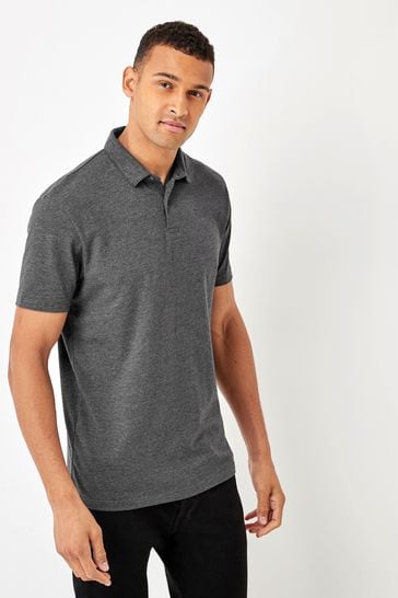 Charcoal Grey Short Sleeve Polo Shirt