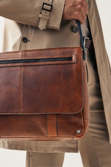 All leather messenger bag store