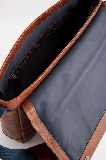 NEXT Brown Messenger Bag onesize Mens