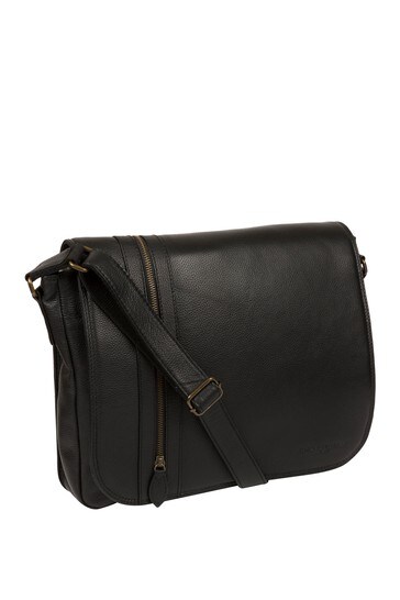 Buy Pure Luxuries London Jefferson Leather Messenger Bag from Next