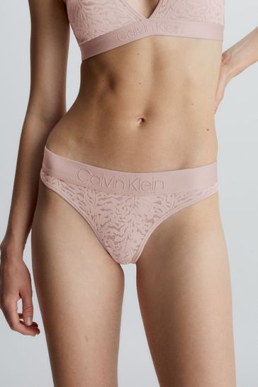 Calvin Klein Mocha Brown Intrinsic Lace Thong