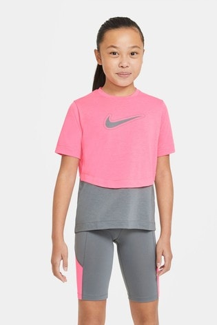 pink and teal nike shirt