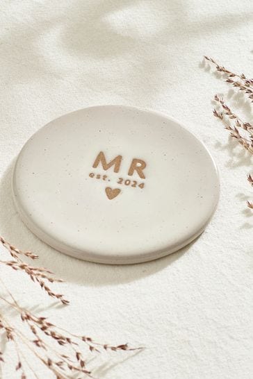 White Established In 2024 Wedding Coaster MR