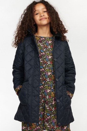Barbour® Girls Navy Lovell Quilted Jacket