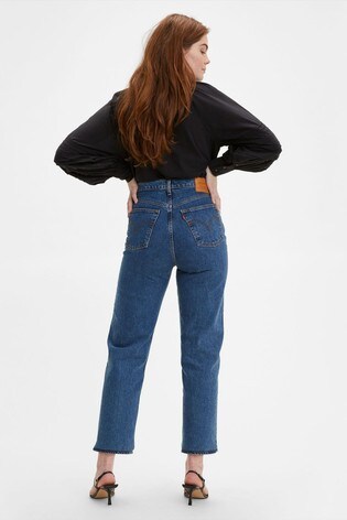 levi's ribcage high rise straight leg jean