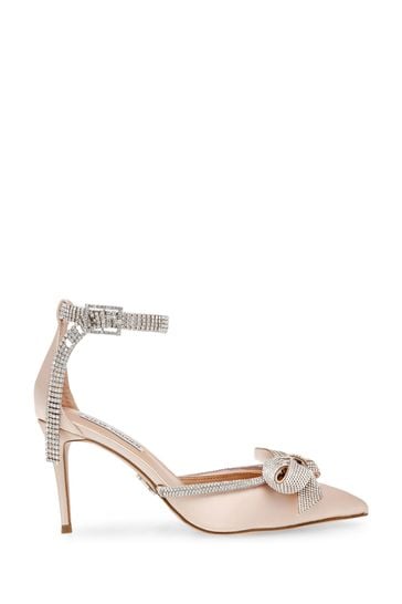 Buy Steve Madden Pink Champagne Live Up Heeled Diamante Bow Shoes from Next Sweden