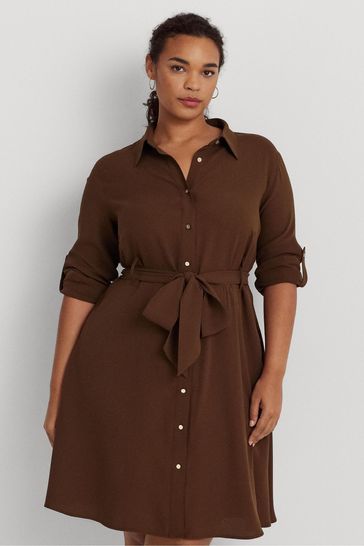 Ralph lauren brown sales dress