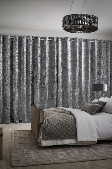 Crushed velvet outlet blackout curtains