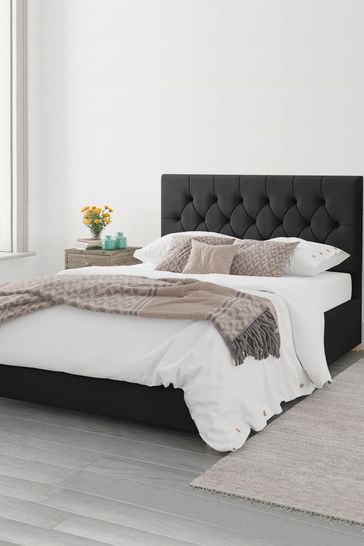 Aspire Furniture Black Olivier Ottoman Bed