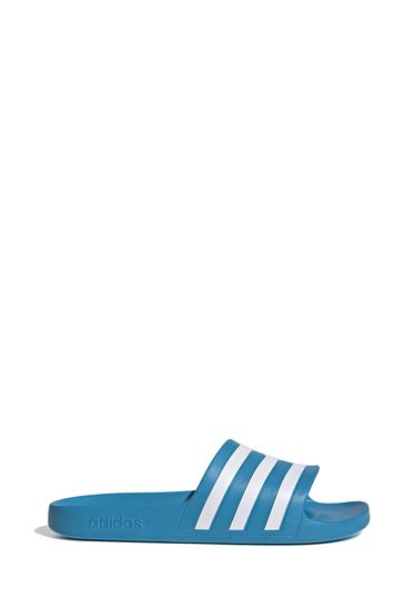 adidas Blue/White Adilette Aqua Sliders