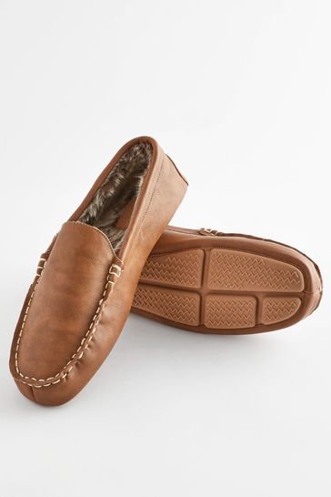 Buy Tan Brown Moccasin Slippers from Next United Arab Emirates