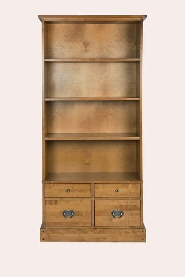 Laura Ashley Honey Gold Garrat 4 Drawer Single Bookcase