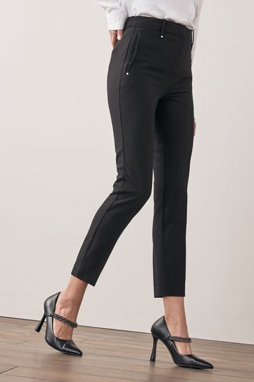 Buy Elastic Back Skinny Leg Trousers 