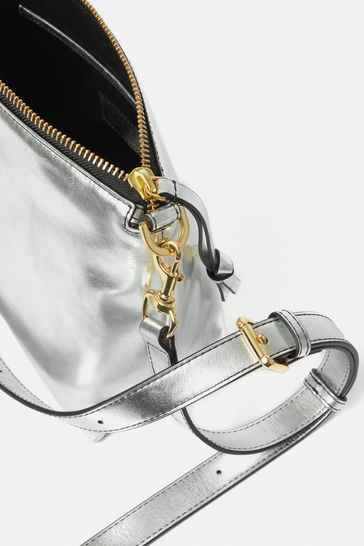 Buy Jigsaw Silver Ava Leather Cross body Bag from Next USA