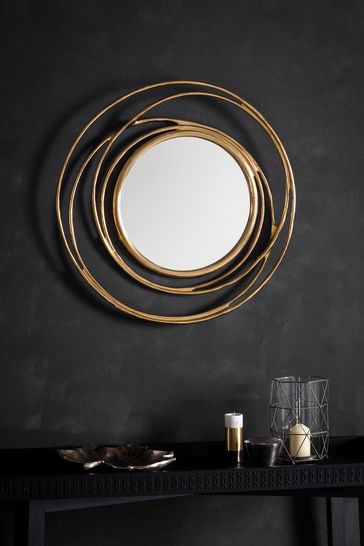 Allende Satin Gold Mirror by Gallery Direct