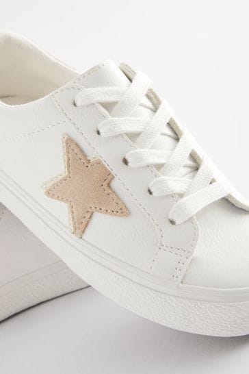 Buy White Neutral Wide Fit G Star Lace Up Trainers from Next Ireland