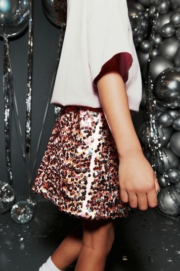 Silver gold sequin outlet skirt