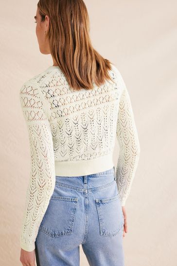 Boden 2025 white cardigan