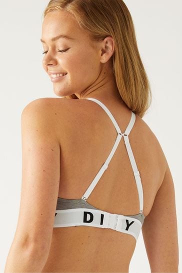 Buy DKNY Grey Logo Wire Free Push Up Bra from Next Luxembourg