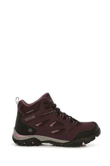 Regatta Purple Womens Holcombe IEP Mid Waterproof Walking Boots