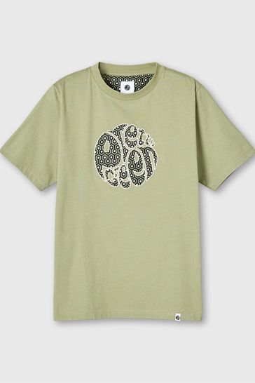 Buy Pretty Green Shining Geo Applique Logo T Shirt from Next USA