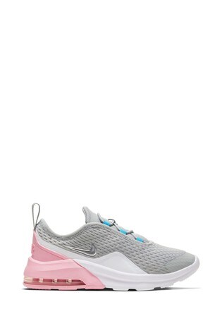 white & pink air max 270 knit trainers junior