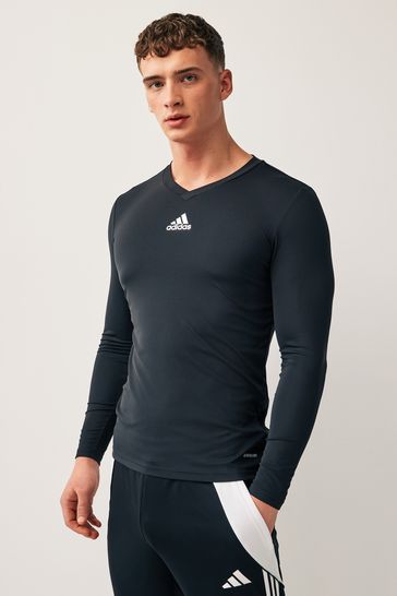 adidas Black Teamwear Base Layer Long Sleeve Top
