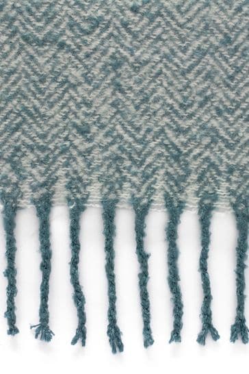 furn. Blue Weaver Throw