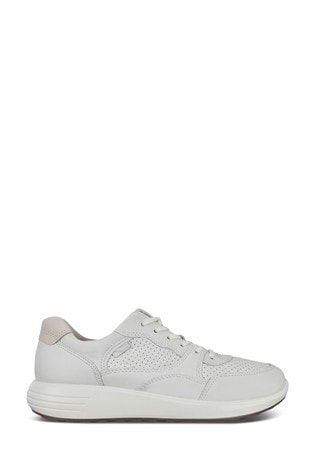 ECCO® White Soft 7 Runner W Lace Chunky Sole Trainers
