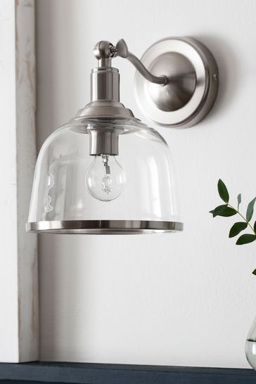 Brushed nickel wall light discount