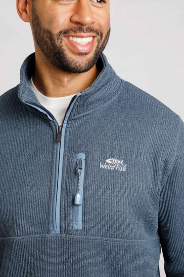 Weird fish zip up fleece best sale