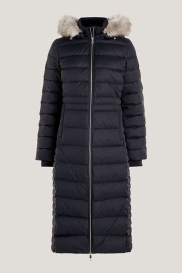 Tommy hilfiger tyra down fitted maxi coat store