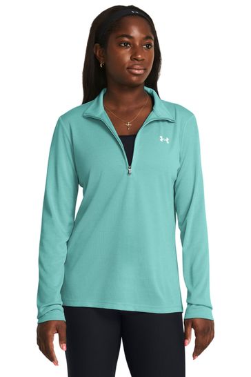 Under Armour Teal Blue Tech 1/4 Zip Sweatshirt