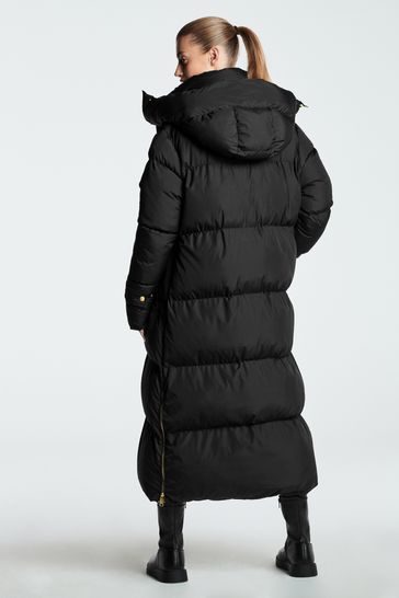 Buy Black Longline Hooded Padded Coat from Next Germany