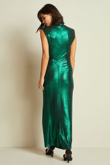 13+ Green Ruched Midi Dress
