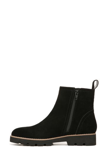 Vionic Brighton Suede Ankle Black Boots